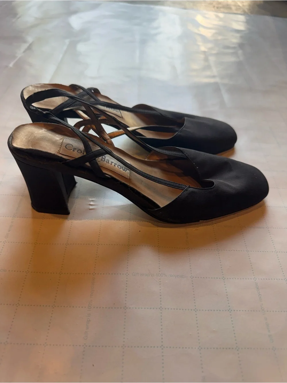 croft & barrow Black Strappy Slingback Heels